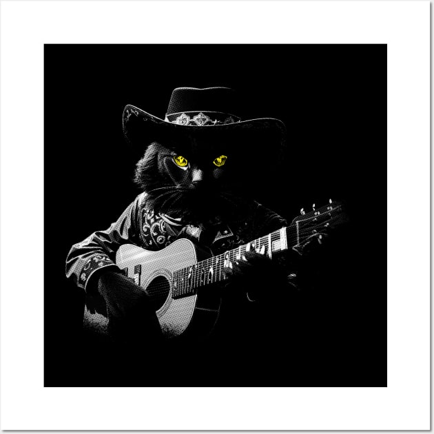 Strum, Meow, Repeat! Wall Art by Apache Sun Moon Rising